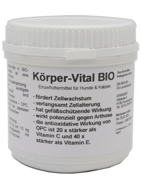 Körper-Vital BIO - Nahrungsergänzung für Hunde